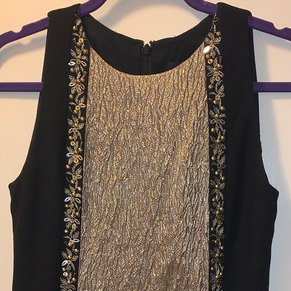Carmen Marc Valvo Black/Gold Dress